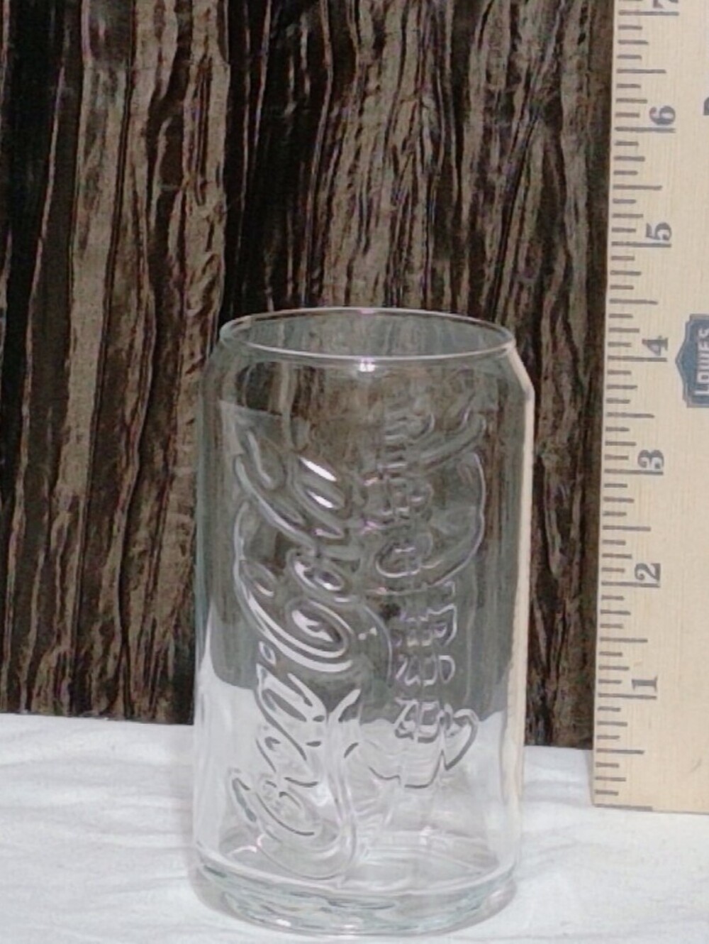 Vintage Coca-Cola Embossed Glass Drinking Glass